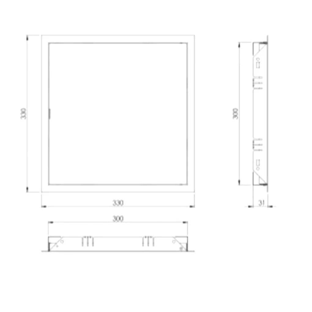 Ревизионный металлический люк Europlast RL3030 300x300 белый- Фото 2