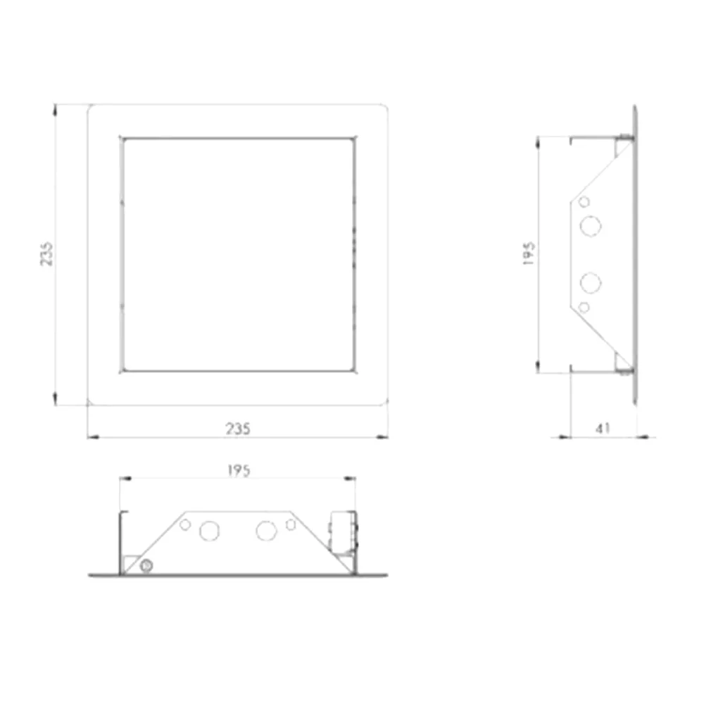 Ревизионный люк для внутренних работ Europlast RLMP2020i  200х200 металлический  Click нержавеющая сталь- Фото 2