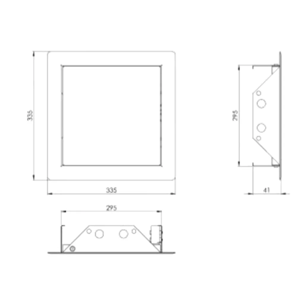 Ревизионный люк для внутренних работ  Europlast RLMP3030A  300х300 металлический  Click антрацит- Фото 2