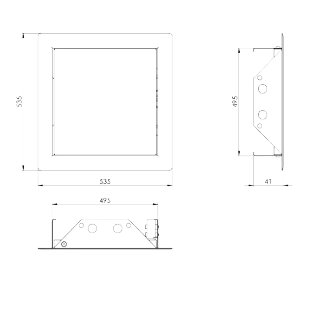 Ревизионный люк для внутренних работ  Europlast RLMP5050 500х500 металлический  Click белый- Фото 2