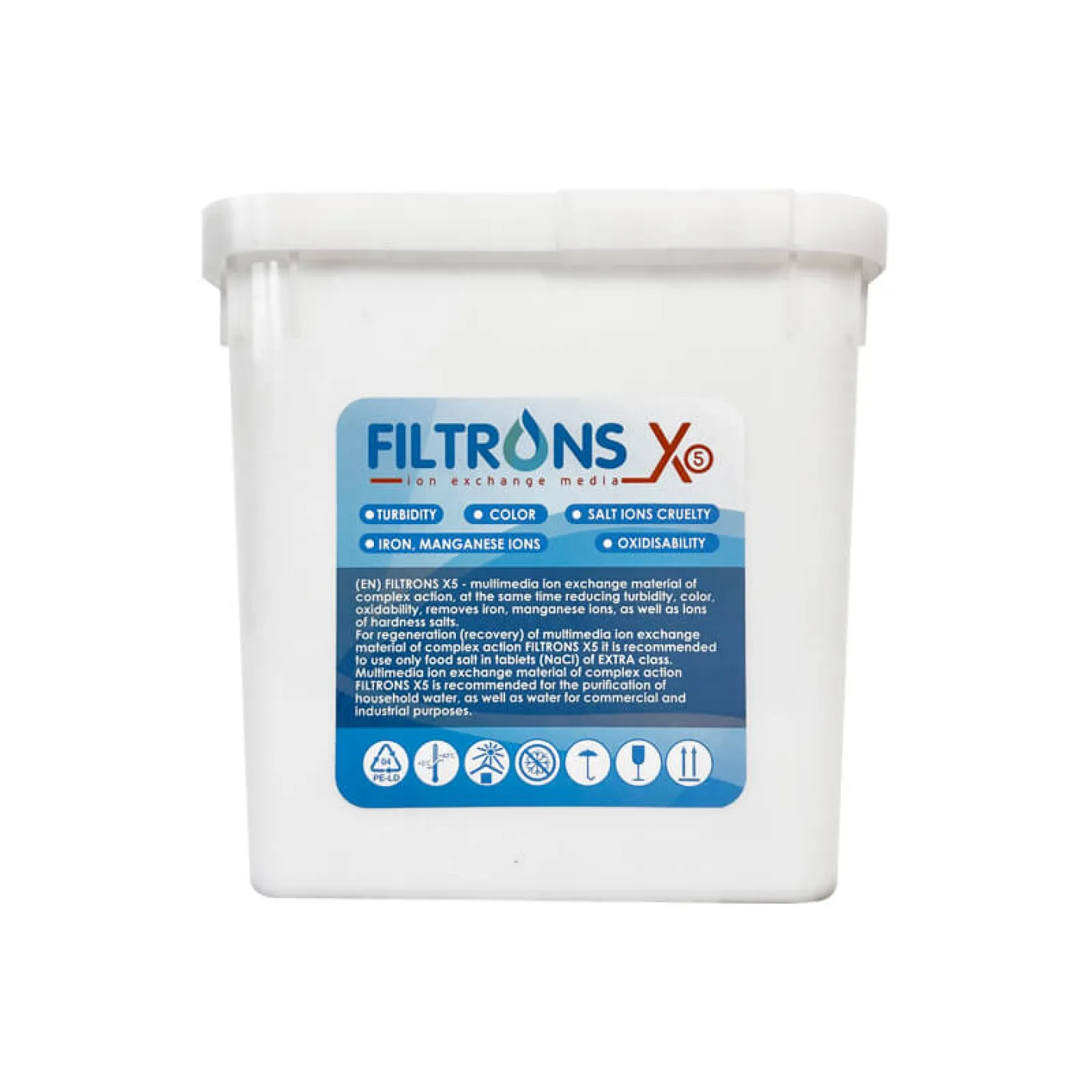 Система комплексного очищення води Filtrons X5 1465 Clack CI 75 л + сольовий бак 100 л - Фото 1