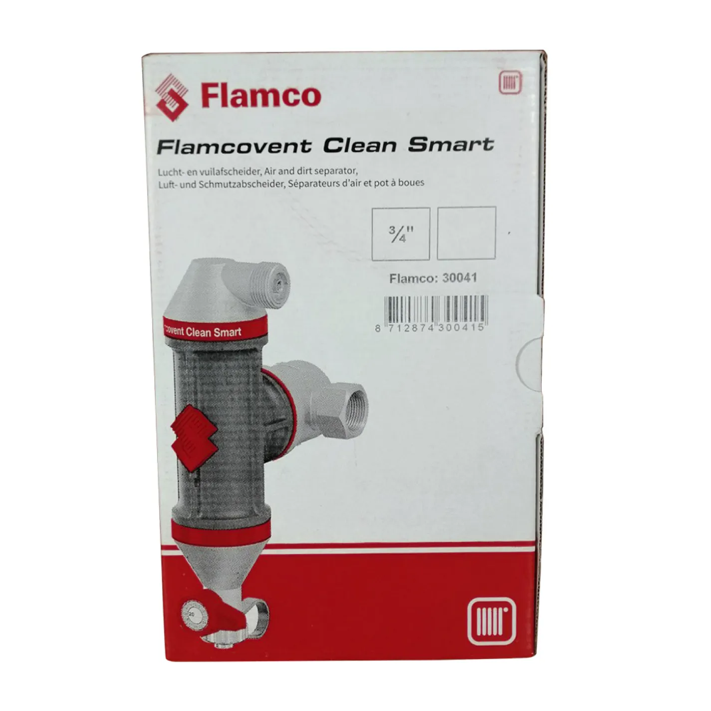 Сепаратор воздуха и шлама Flamcovent Clean Smart 3/4 (30041) - Фото 9