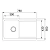 Мийка для кухні Franke Orion OID 611-78 780х500х180 мм, білий- Фото 2