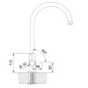 Смеситель для кухни Franke Lina Clear Water с фильтром черный мат (160.0702.681)- Фото 2