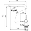 Смеситель с выносным изливом Franke Active L серый сланец (115.0721.464)- Фото 4