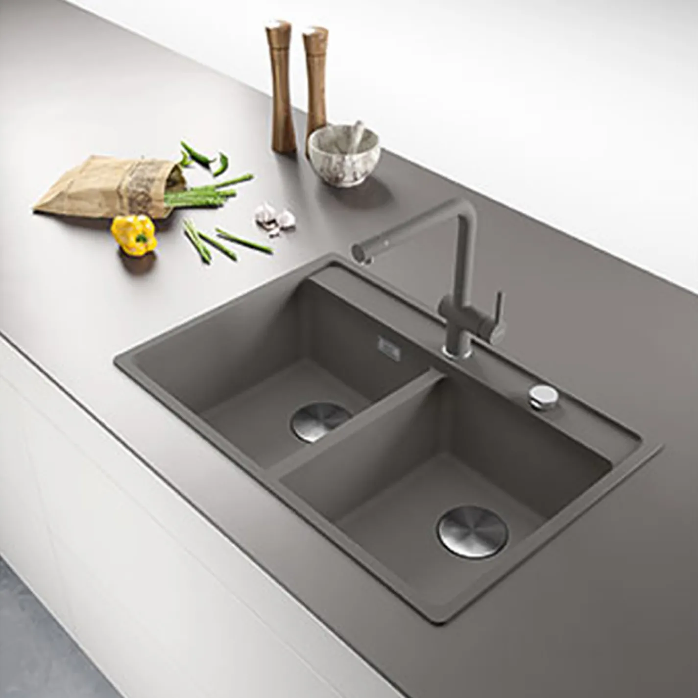 Мийка для кухні Franke Maris MRG 620 TL врізний монтаж, сірий - Фото 2