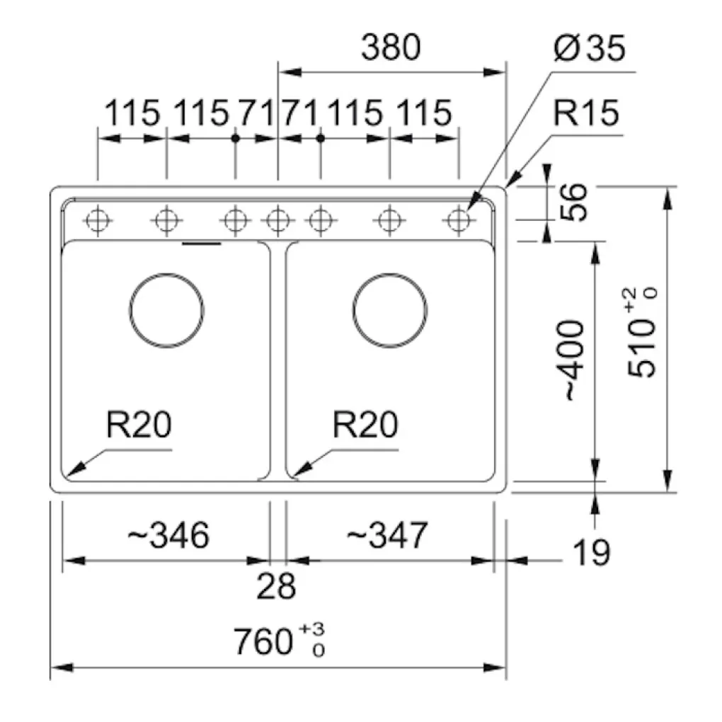 Мойка для кухни Franke Maris MRG 620 TL врезная, черный мат (114.0720.008)- Фото 3