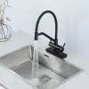 Смеситель для кухни с водопадом Gappo Черный G4098-6- Фото 3