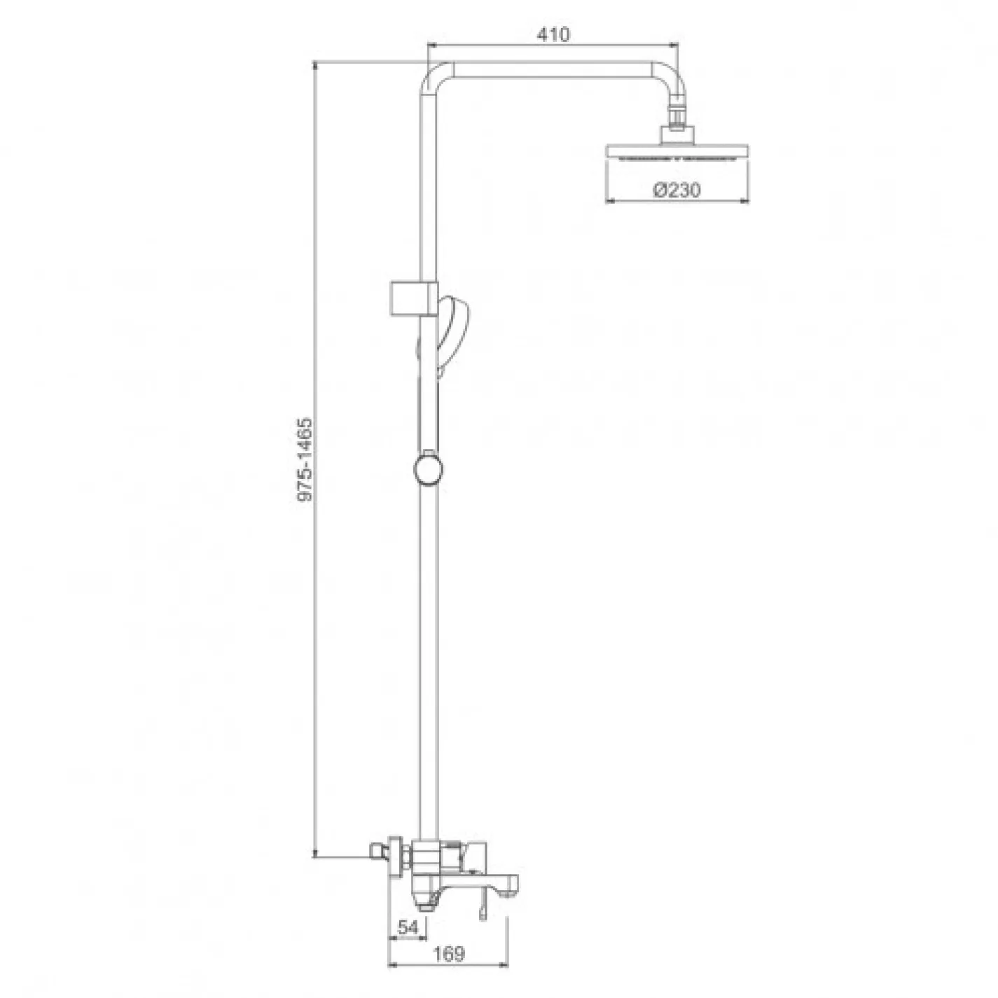 Душова система Gappo G2402-8, 3 функції, білий/хром - Фото 1