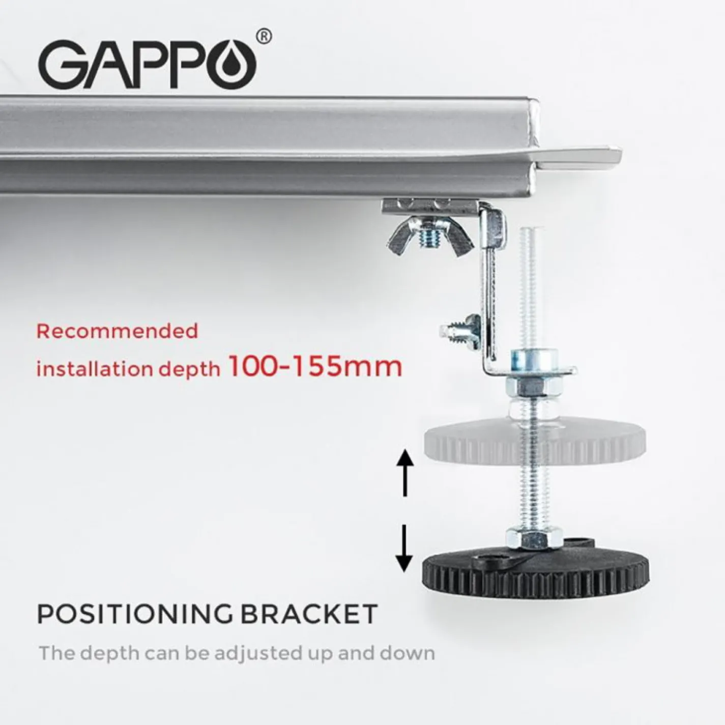 Душовий трап Gappo G89007-1 900x70 мм сатин - Фото 3