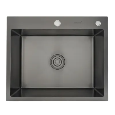 Мойка для кухни Gappo GS6050-6 600x500 PVD-покрытие черный