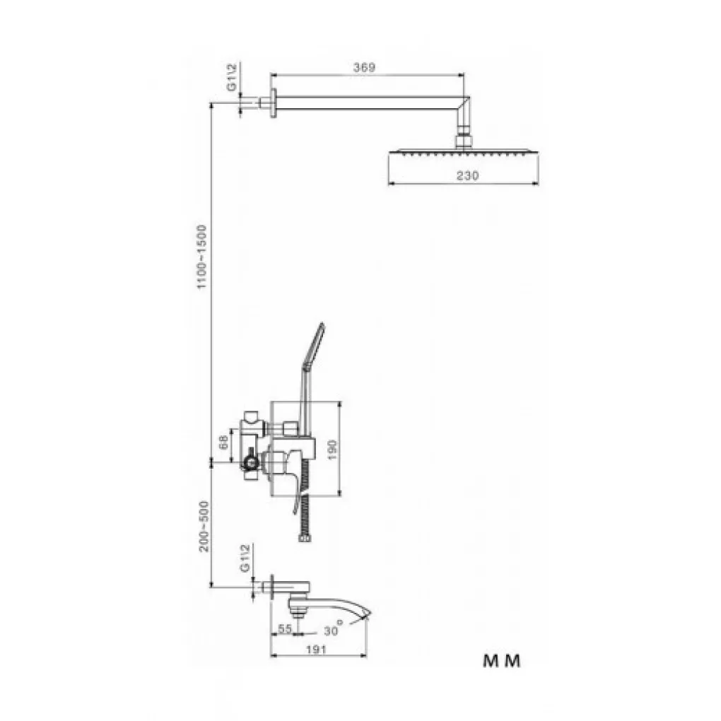 Душова cистема Gappo G7107, 3 функції, хром- Фото 4