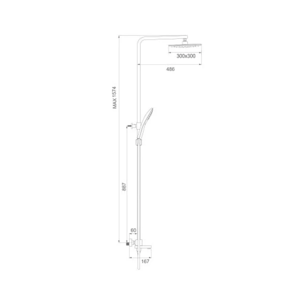 Душова система Gappo G2418-40 з термостатом хром- Фото 2