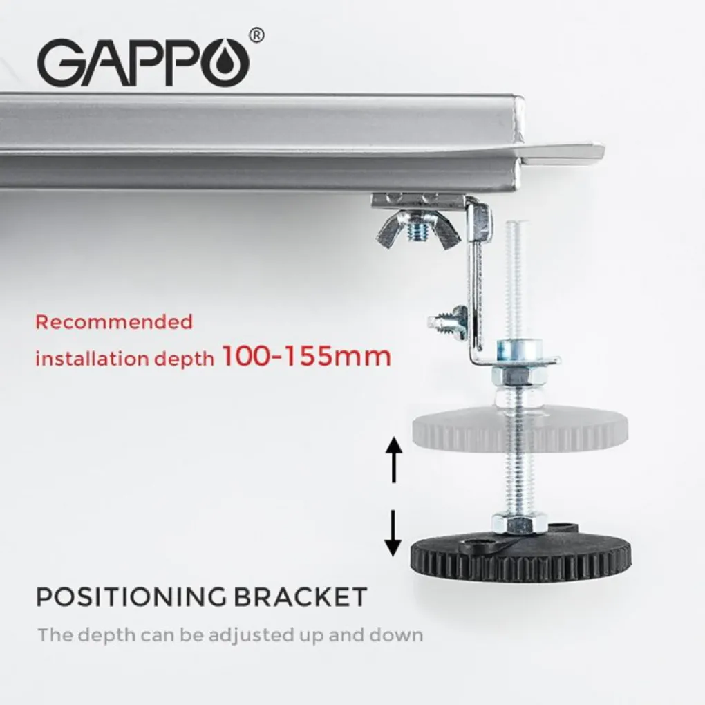 Душовий трап Gappo G89007-1 900x70 мм сатин- Фото 4