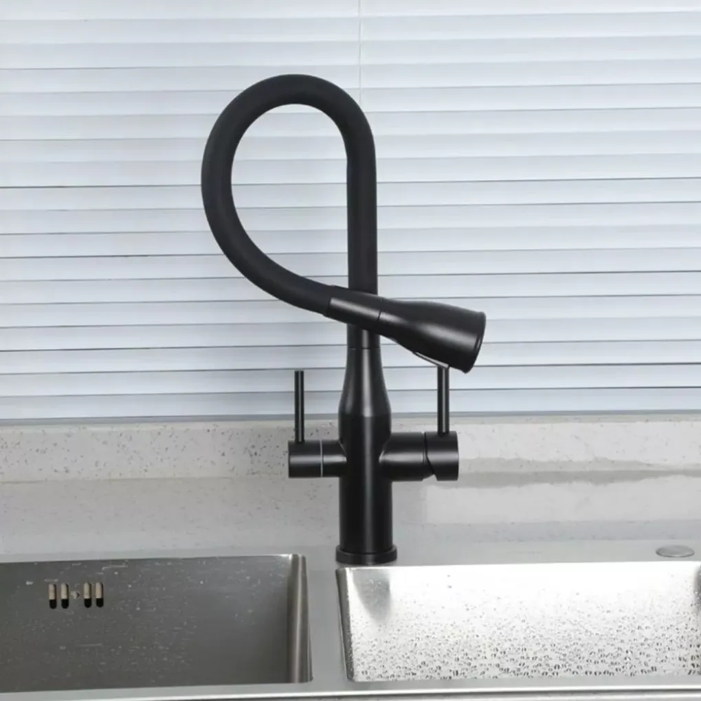 Змішувач для кухні під осмос Gappo G4399-66 чорний- Фото 5