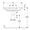 Раковина Geberit iCon Light 75 см, с переливом, белый матовый (501.848.JT.1)- Фото 3