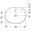 Раковина врезная Geberit VariForm 600x450 без перелива белый- Фото 4