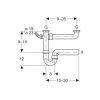 Сифон для двойной кухонной раковины Geberit с угловым соединителем (152.715.11.1)- Фото 2