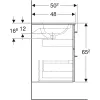 Тумба Geberit Selnova Square 1000х500 мм, з умивальником, білий (501.244.00.1)- Фото 4