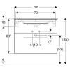 Тумба Geberit Selnova Square 800х480мм з умивальником, лава (501.241.00.1)- Фото 3