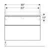 Тумба під умивальник Geberit Smyle Square 884х617х470мм, білий глянець (500.354.00.1)- Фото 3
