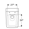 Унитаз подвесной Geberit Xeno2 Rimfree KeraTect (500.500.01.1)- Фото 3
