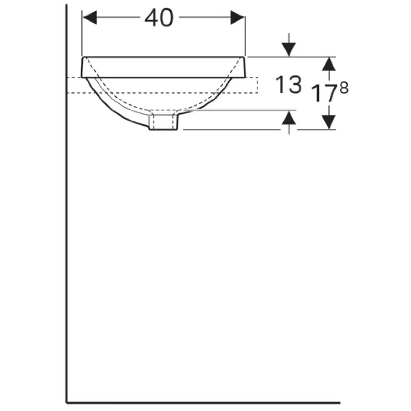 Раковина врізна зверху Geberit VariForm 550x400 білий - Фото 3