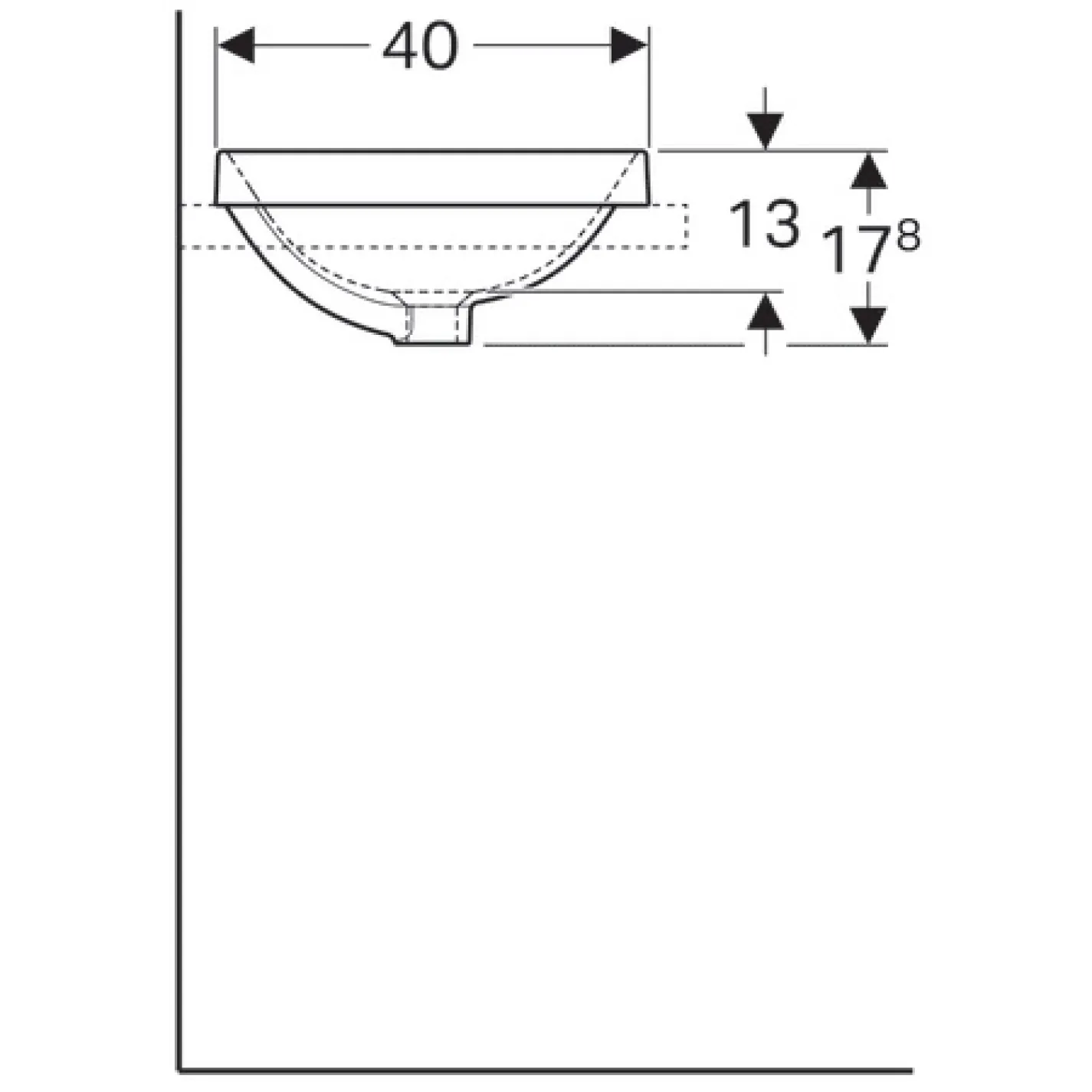 Раковина врізна Geberit VariForm 550x440 білий - Фото 3