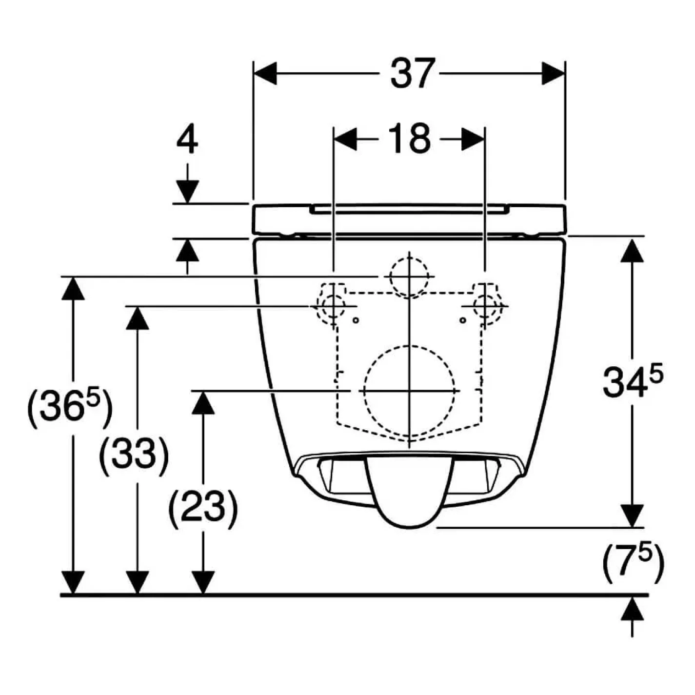 Унитаз подвесной Geberit One Rimfree TurboFlush 54х37 см белый матовый (500.202.jt.1) - Фото 2