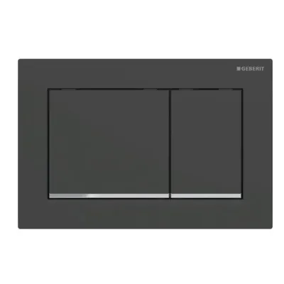 Клавіша змиву Geberit Omega 30 чорний матовий/хром глянцевий (115.080.14.1)