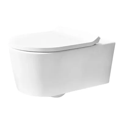 Унитаз подвесной с крышкой Hansgrohe EluPura S 540 rimless безободочный, белый (60193450_60148450)