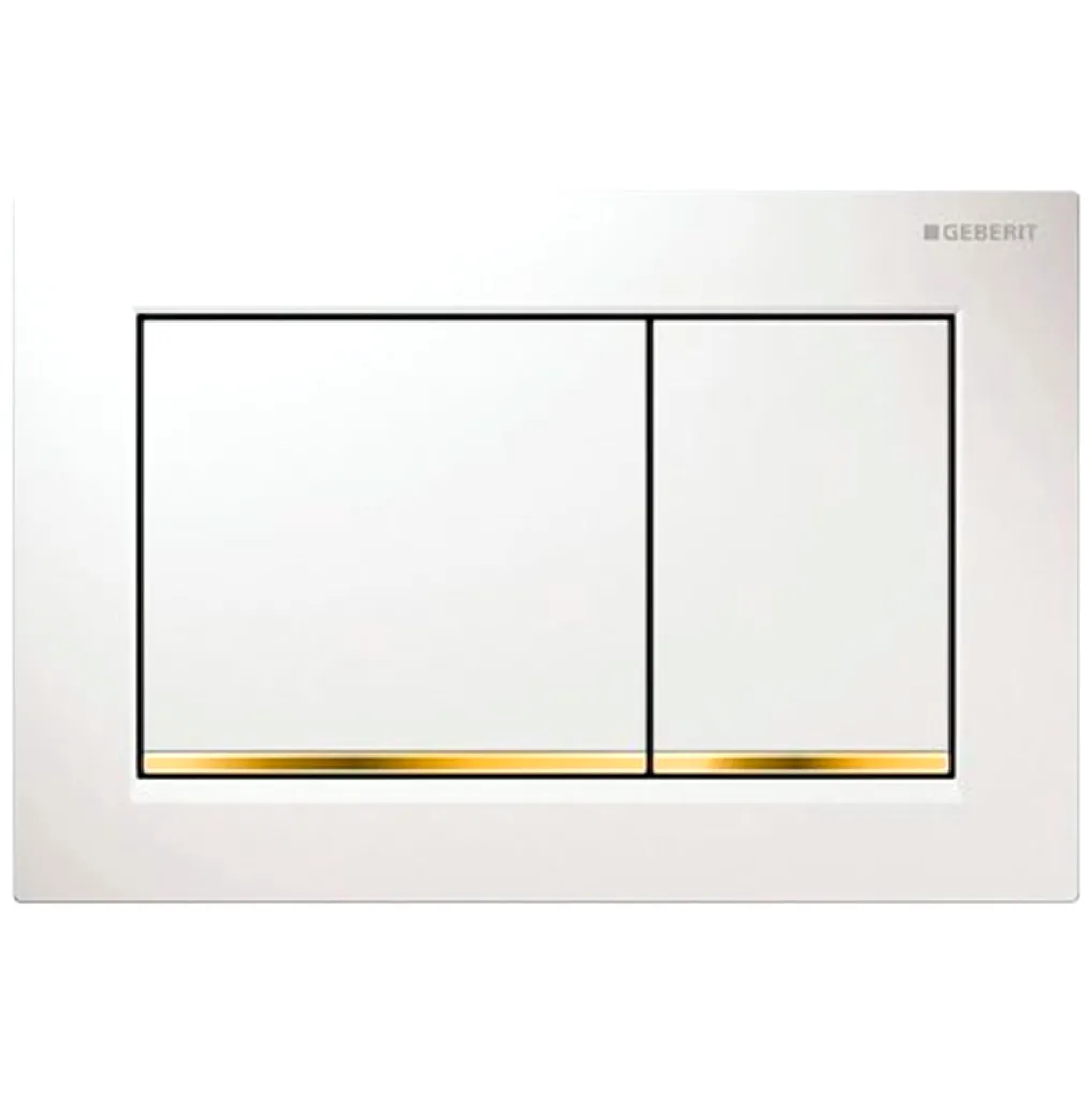 Клавиша смыва Geberit Omega 30 белый/золото  (115.080.KK.1)