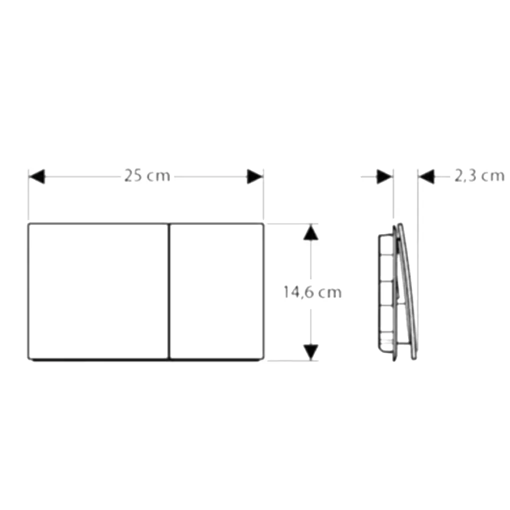 Клавиша смыва Geberit Sigma 70 черный (115.622.QD.1)- Фото 2