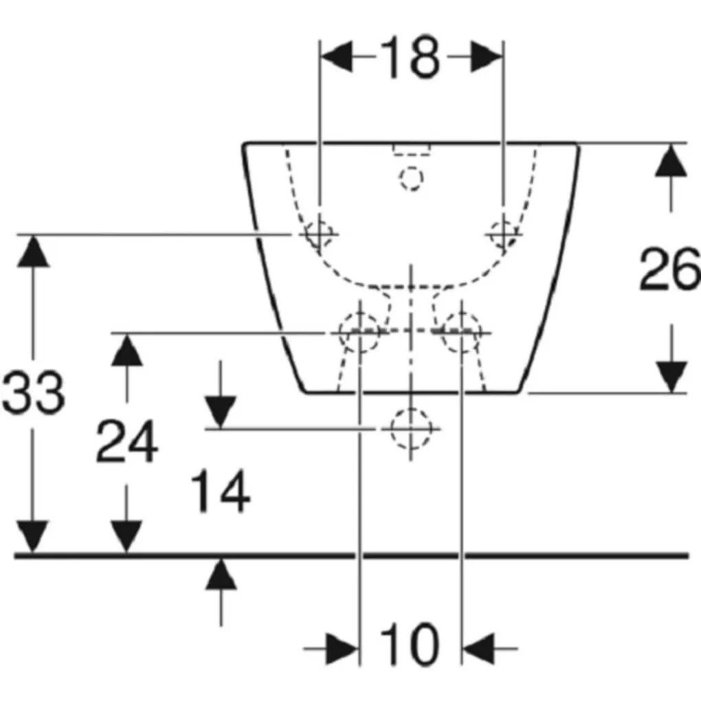 Подвесное биде Geberit Smyle Square (500.209.01.1)- Фото 3