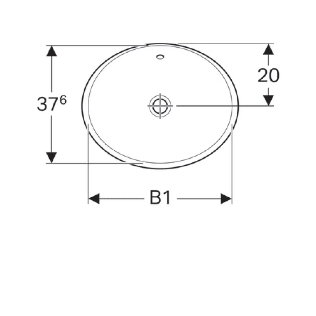 Раковина врізна зверху Geberit VariForm 550x400 білий- Фото 2