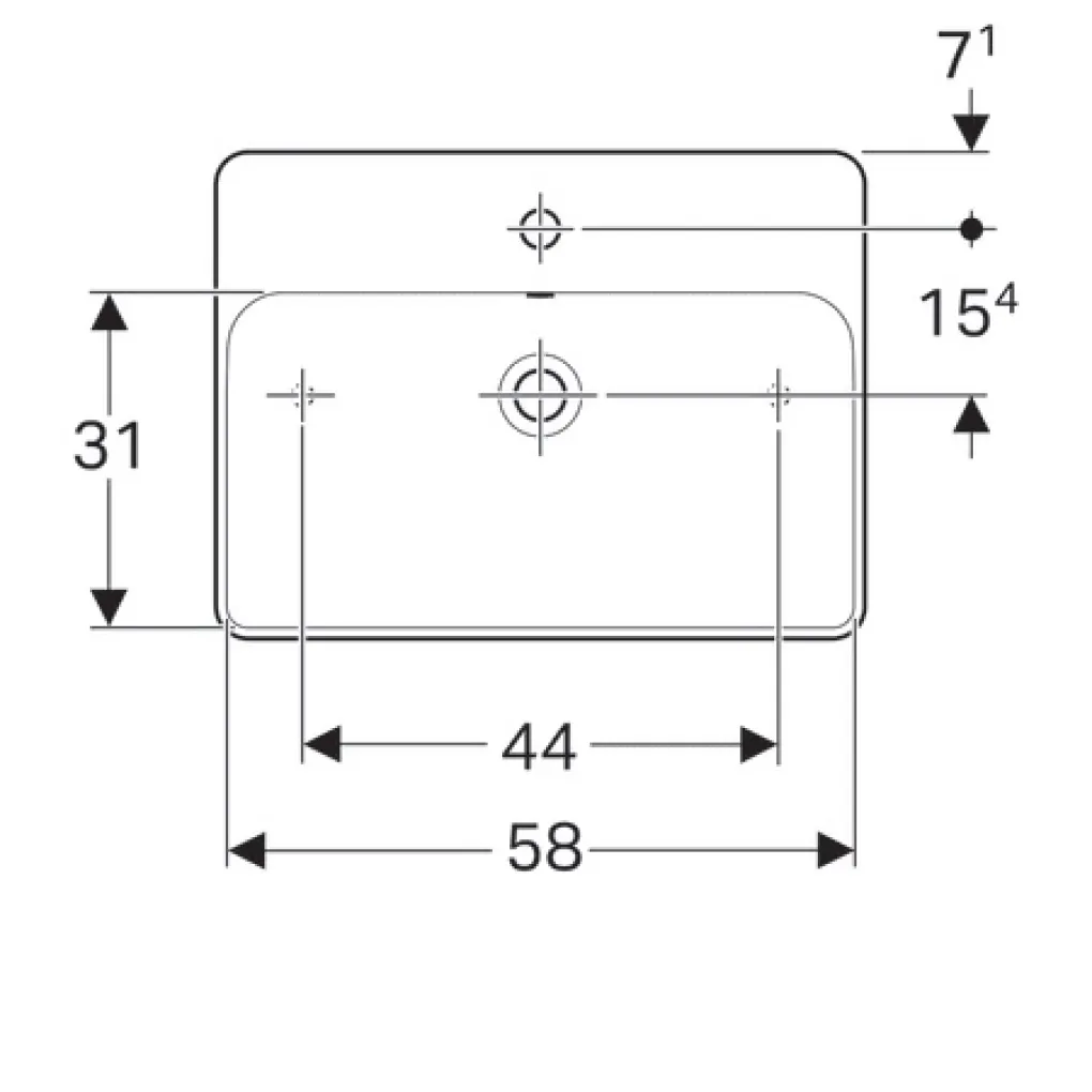 Раковина накладная Geberit VariForm 600x450 белый (500.780.01.2)- Фото 2