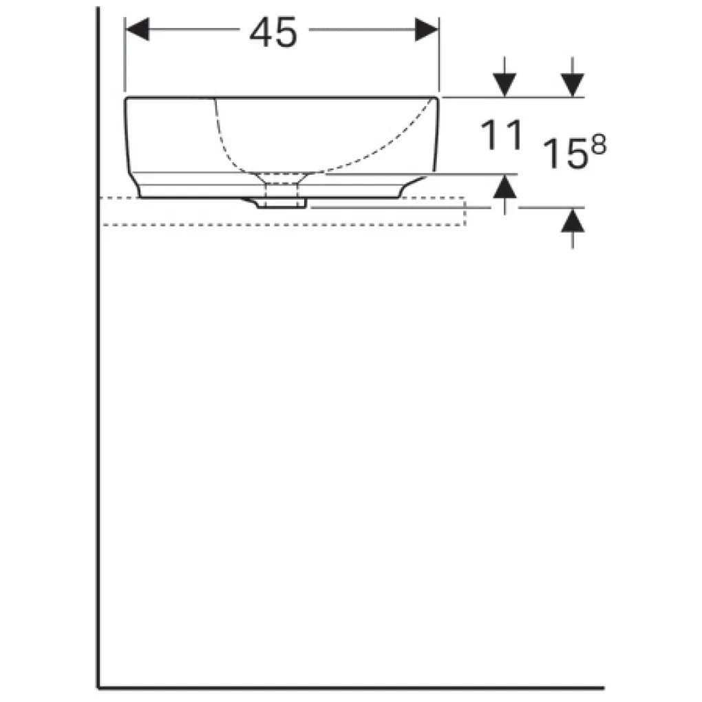 Раковина накладная Geberit VariForm 600x450 белый (500.780.01.2)- Фото 4