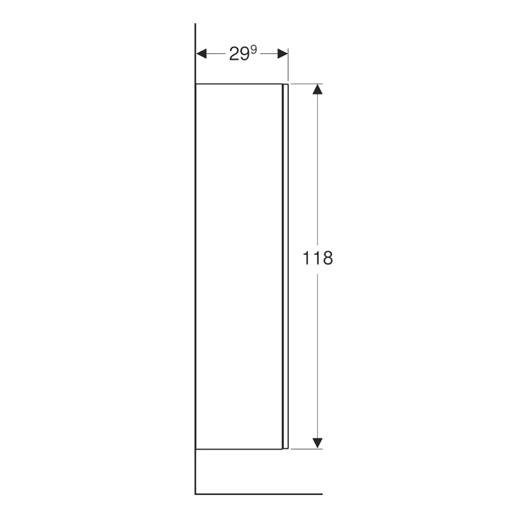 Шкафчик Geberit Smyle Square 360х299х1180, белый (500.361.00.1)- Фото 4