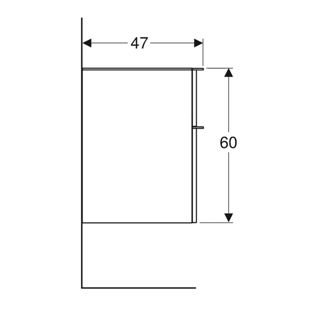 Шкафчик Geberit Smyle Square 450х470х600, лава (500.357.JK.1)- Фото 4