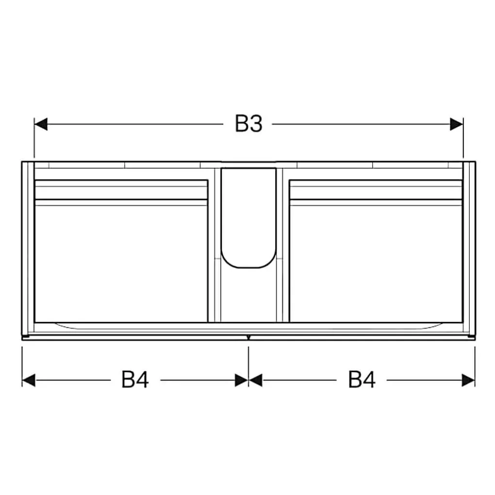 Шкафчик под раковину Geberit Xeno2 120 см, с 4-мя ящиками, белый глянец (500.518.01.1)- Фото 3