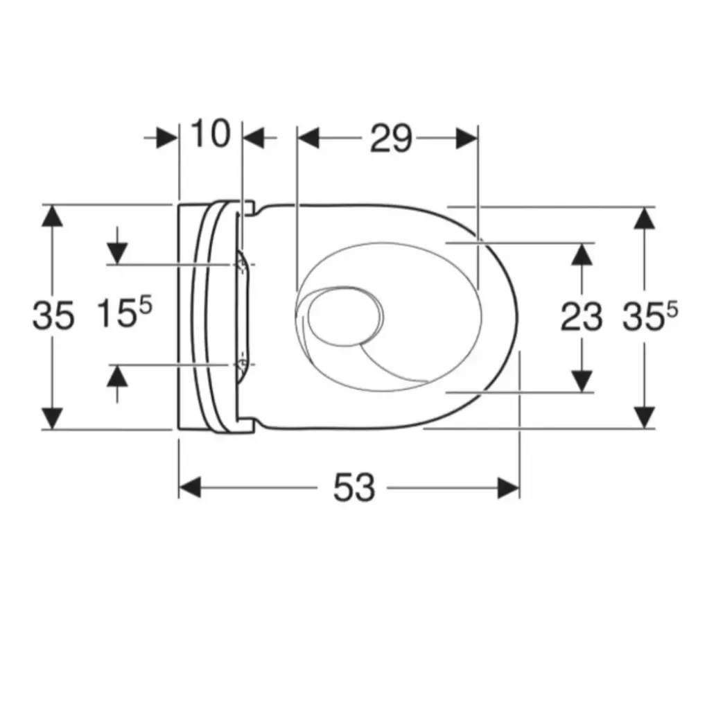 Унитаз подвесной Geberit Acanto TurboFlush с сиденьем с крышкой (502.774.00.1)- Фото 2