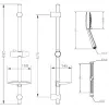 Душовий гарнітур зі штангою GENEBRE Tau TA17TA (DXT545+1001356000+163645)- Фото 4