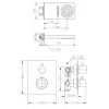 Набор для душа скрытого монтажа GENEBRE с термостатом (Termo1643)- Фото 2
