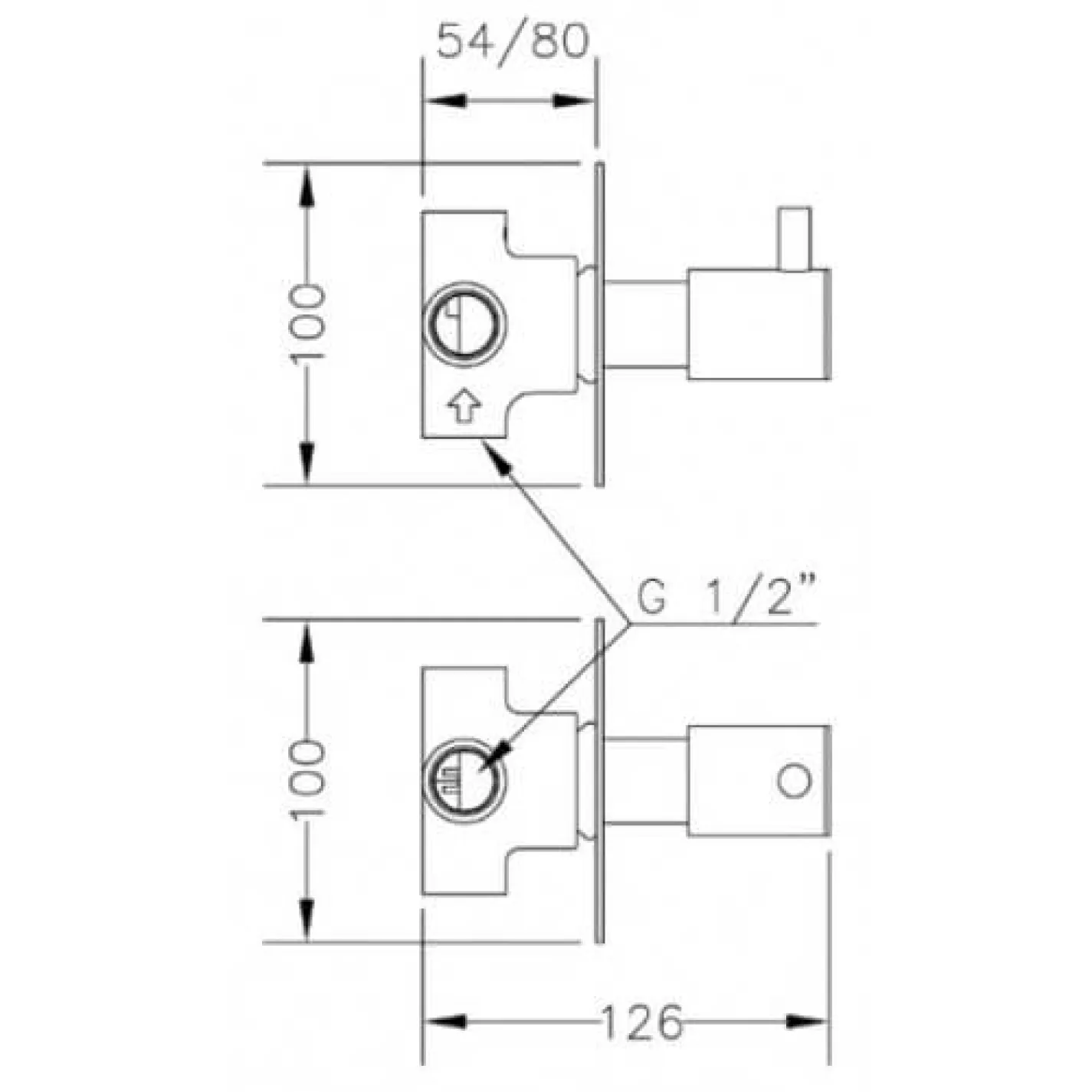 Встроенный переключатель на 3 зоны Genebre Tau-switch3 (65114304566) - Фото 3