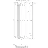 Трубчастый радиатор Genesis Aqua Bassa 160x45 черный- Фото 2