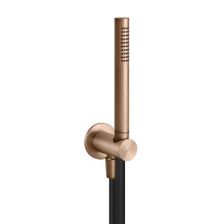 Душевой комплект Gessi 316 + вывод, держатель, шланг 1.5 м и душевая лейка, Copper Brushed PVD (54023-708)
