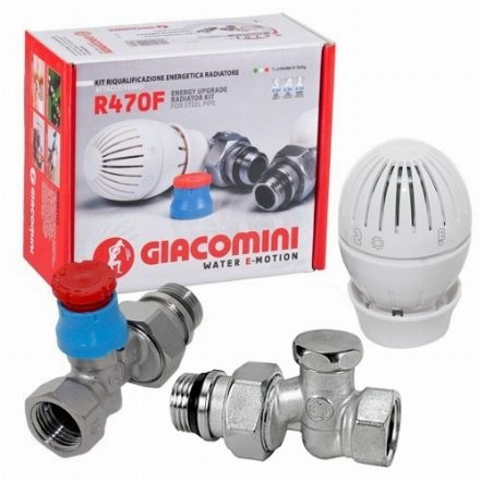 Комплект термостатический Giacomini R470FX043 Ду15 прямой (R17X033+R402X133+R470X001)