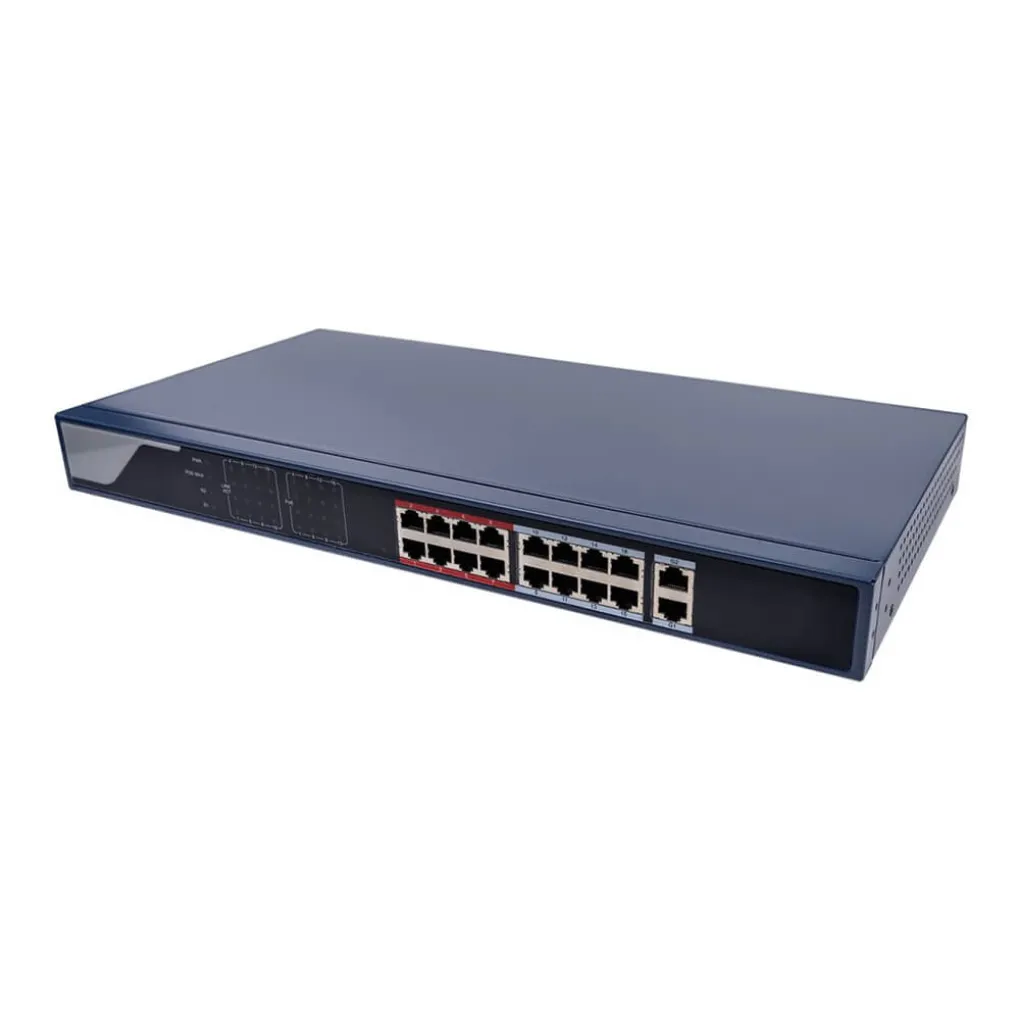 Комутатор мережевий POE GreenVision GV-019-AI-16+2PG- Фото 1