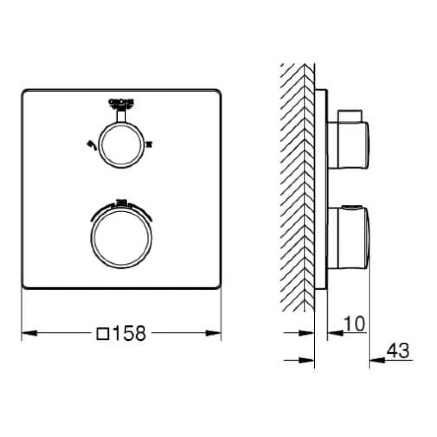 Душова система Grohe Grohtherm Cube с Tempesta Cube 250 (UA26415SC0) - Фото 6