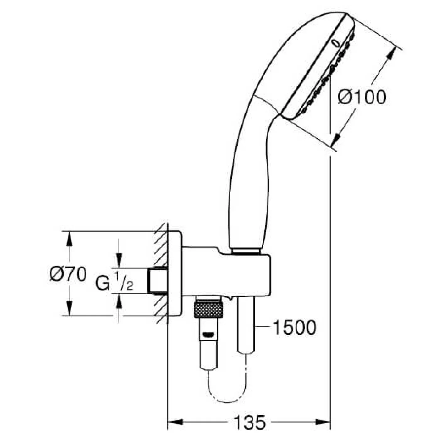 Душевая система Grohe Grohtherm Cube с Tempesta Cube 250 (UA26415SC0) - Фото 8